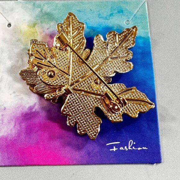 Autumn Leaves Lapel Pin Fall Harvest Brooch Badge Accessories Jewelry Gift Pin - Picture 6 of 8